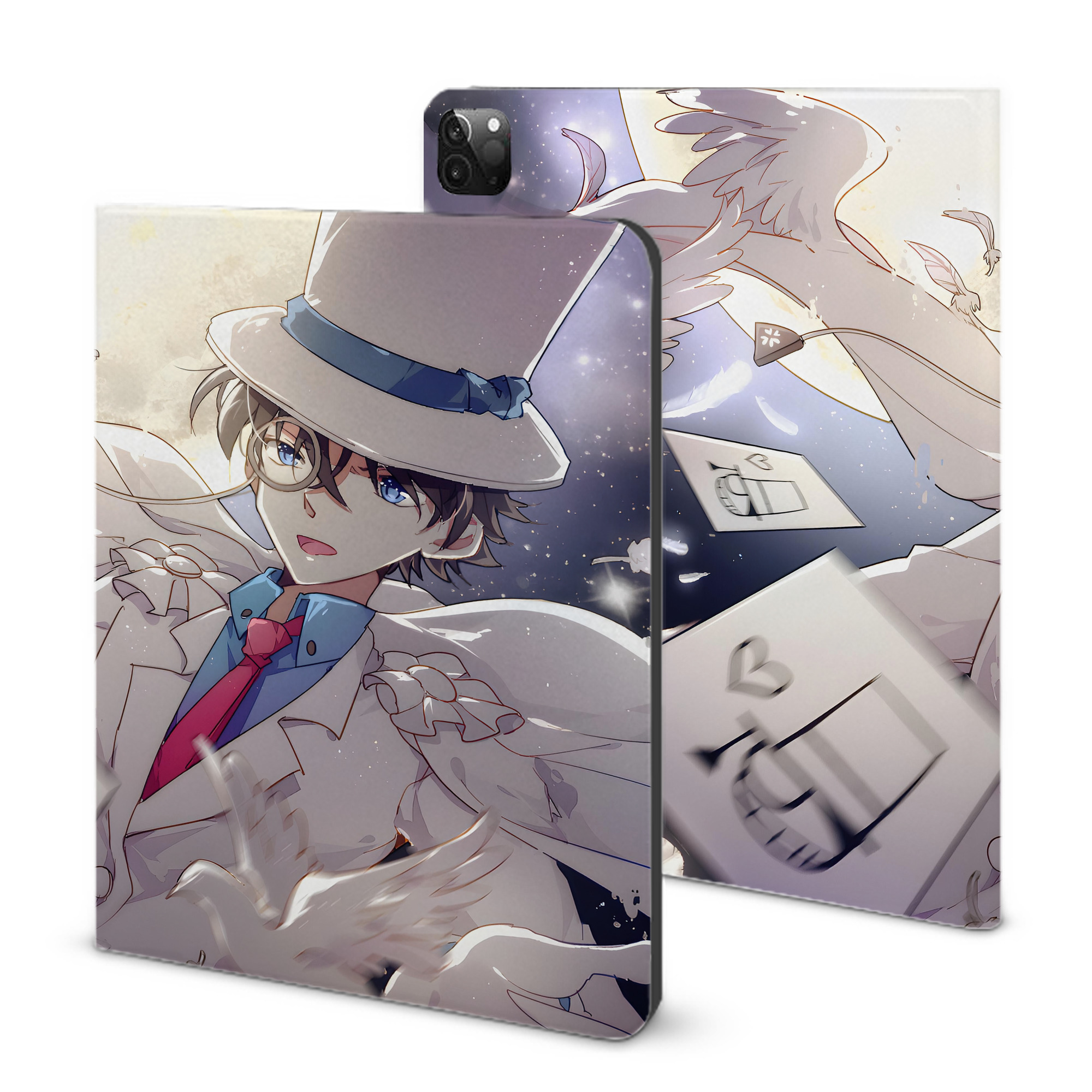 （画像用） 名探偵コナン Detective Conan IPadケース ペンホルダー付き ブックスタイルデザイン